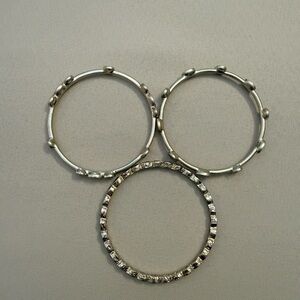 Silver Color Bangle Bracelet Set